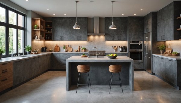 Béton ciré dans la cuisine : une solution élégante et abordable
